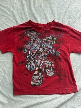 Red Boys' Robot Graphic Tee - Power Up Print